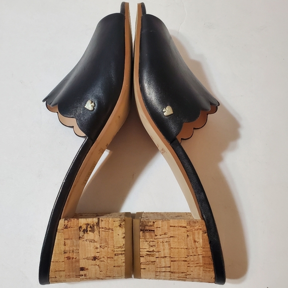 Kate Spade New York Warren Scalloped Open Toe Mule Heels Size 8 - Picture 7 of 14
